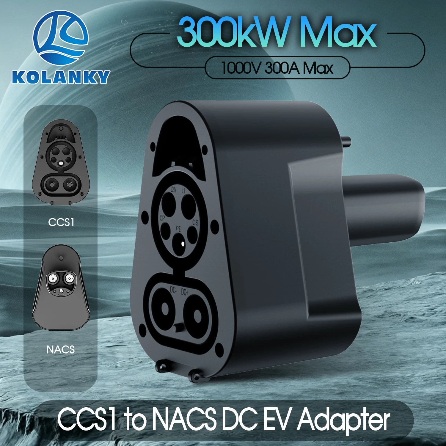 

Kolanky DC EV Charging Adapter CCS1 To NACS 300KW Max 1000V DC EV Connector For Tesla Y/S/3 Eletric Vehicle Car Fast Charging