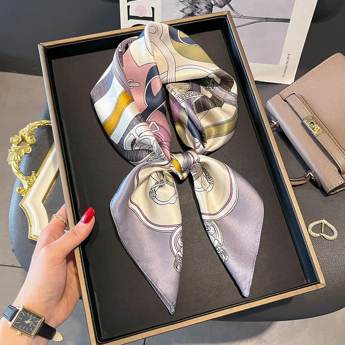 Thumbnail 3 - #34 Newest Silk Neck Scarf