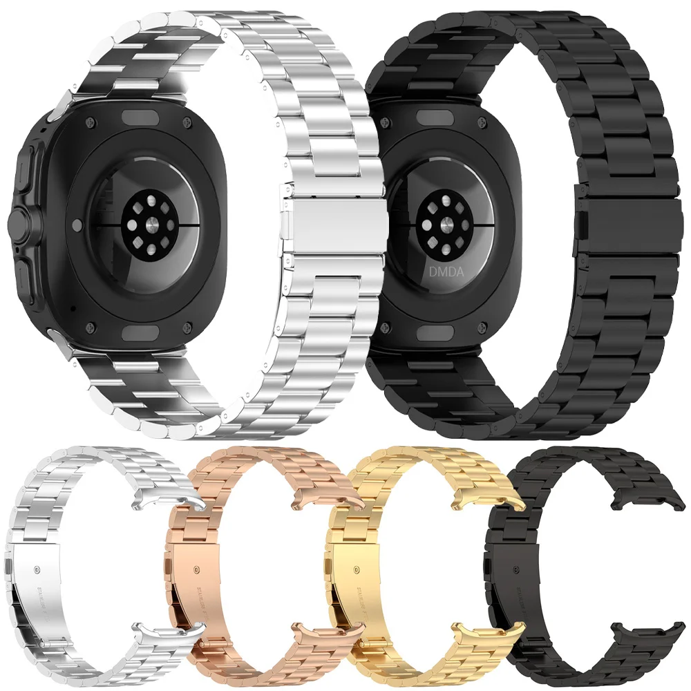 لا توجد فجوات حزام من الفولاذ المقاوم للصدأ لساعة سامسونج جالاكسي ألترا 2025 باند جالاكسي ساعة الترا 47 ملم إكسسوارات سوار معدني فاخر