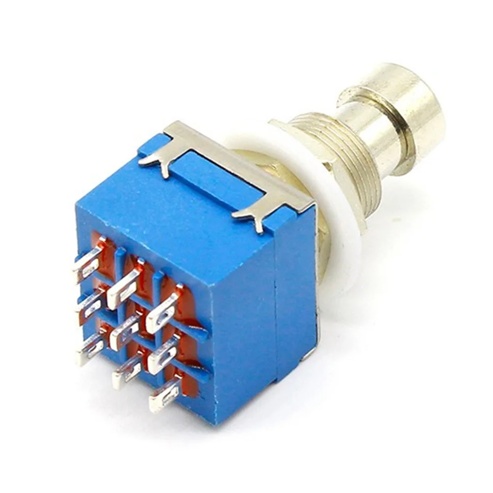 3PDT Latching Footswitch with 9 Solder Lugs ON-ON Self Locking for Guitar Effects Pedal True Bypass Application