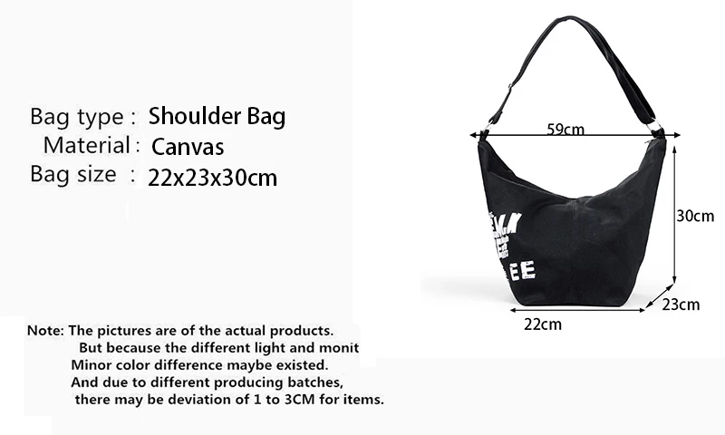 Yogodlns Brief Dekore Leinwand Umhängetasche Für Frauen Große Kapazität Einkaufstasche Student Bookbags Reise Duffle Bag Shopping Totes – Detail 2
