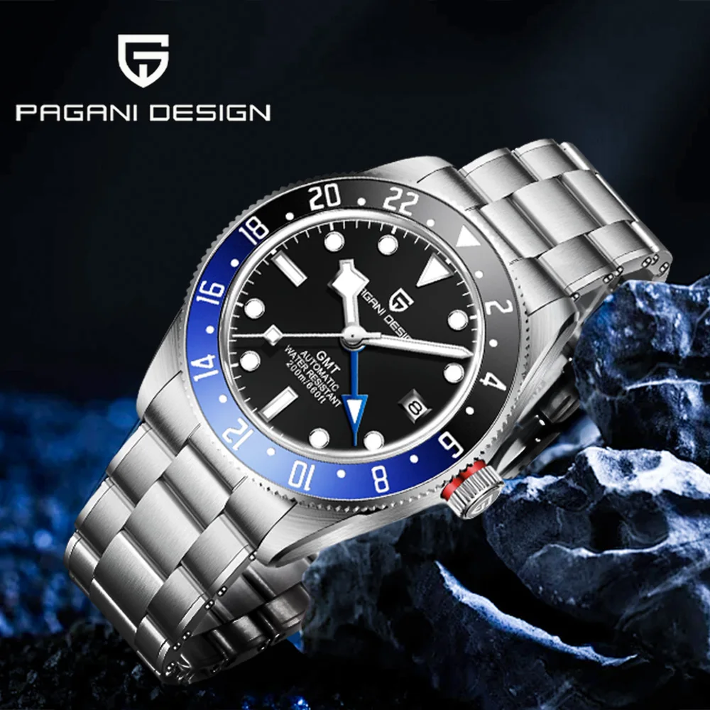 Pagani design BB40 men's Watches 2026 new GMT top brand fashion mechanical watches AR Sapphire sports diving automatic watch men