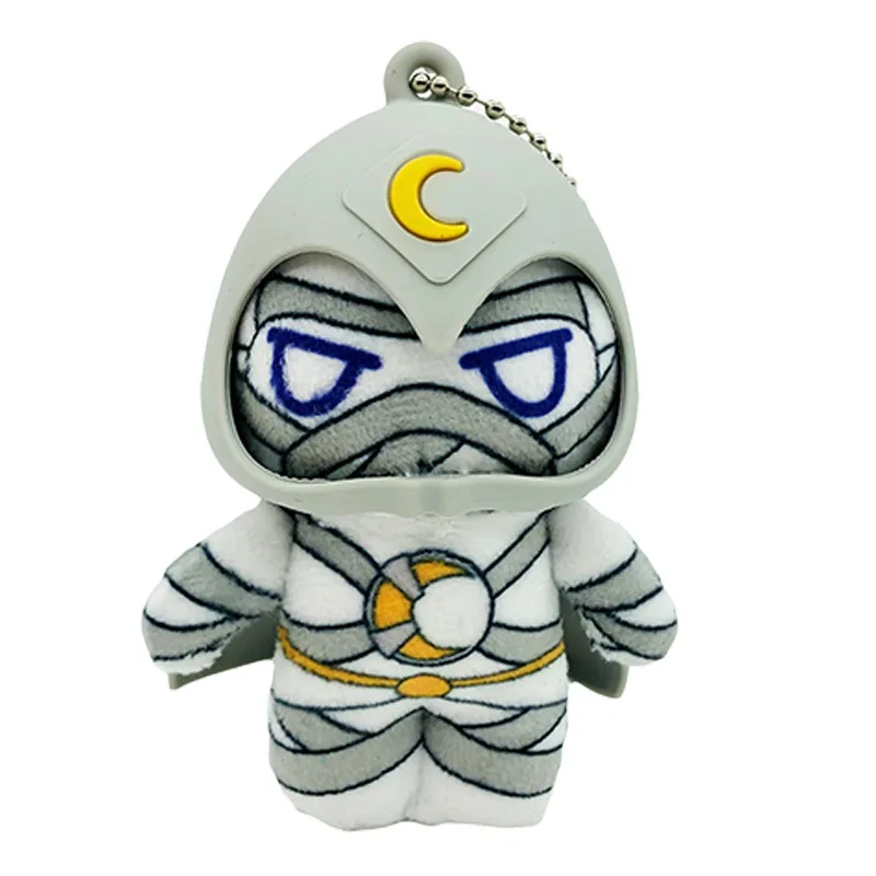 Marvel Moon Knight Plush Toy Soft Stuffed Keychain Car Bag Ornament Kawaii Doll Movie Figure Gift for Children Kid