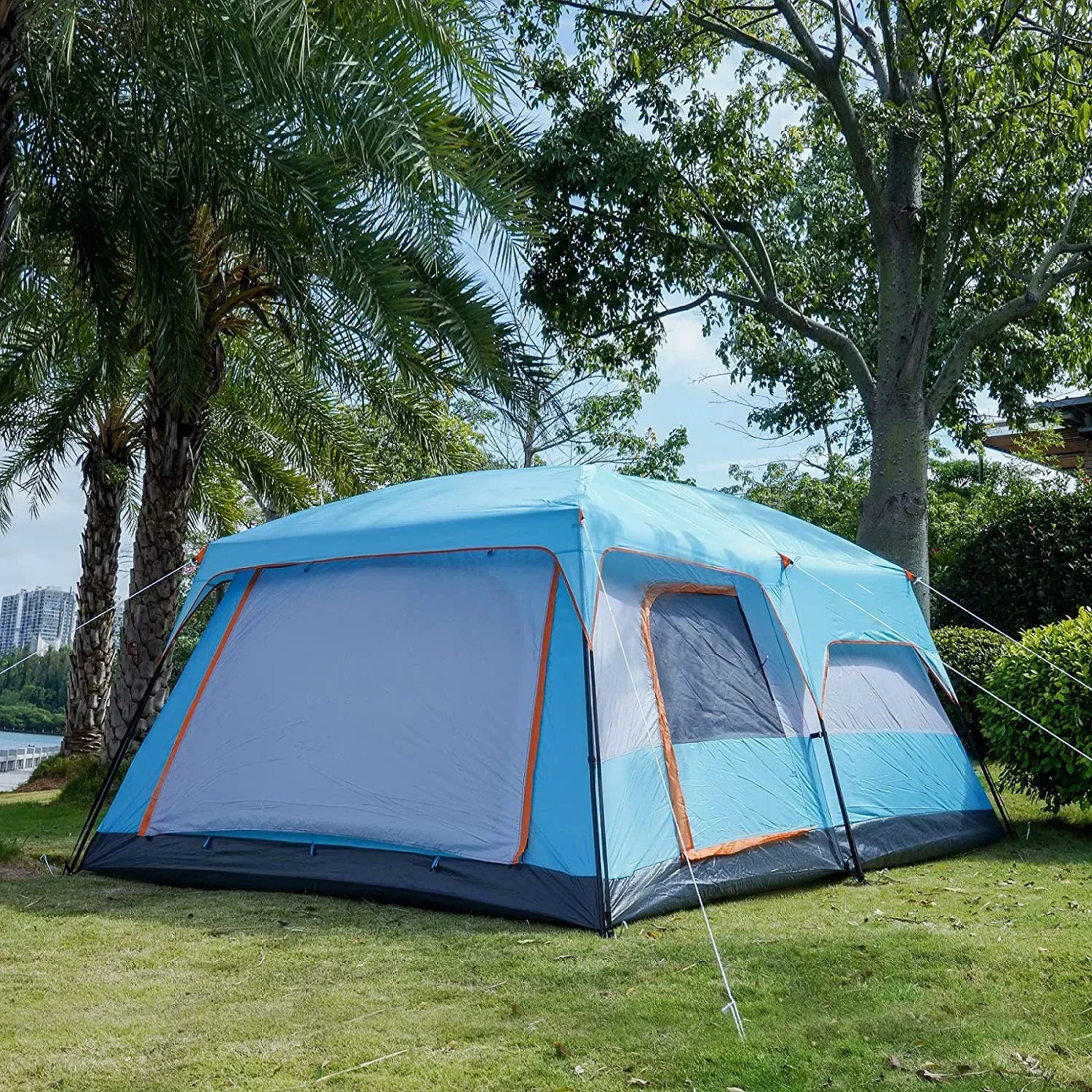 high quality Outdoor Waterproof 2 room Big Family Camping Tent for 6-12 Person