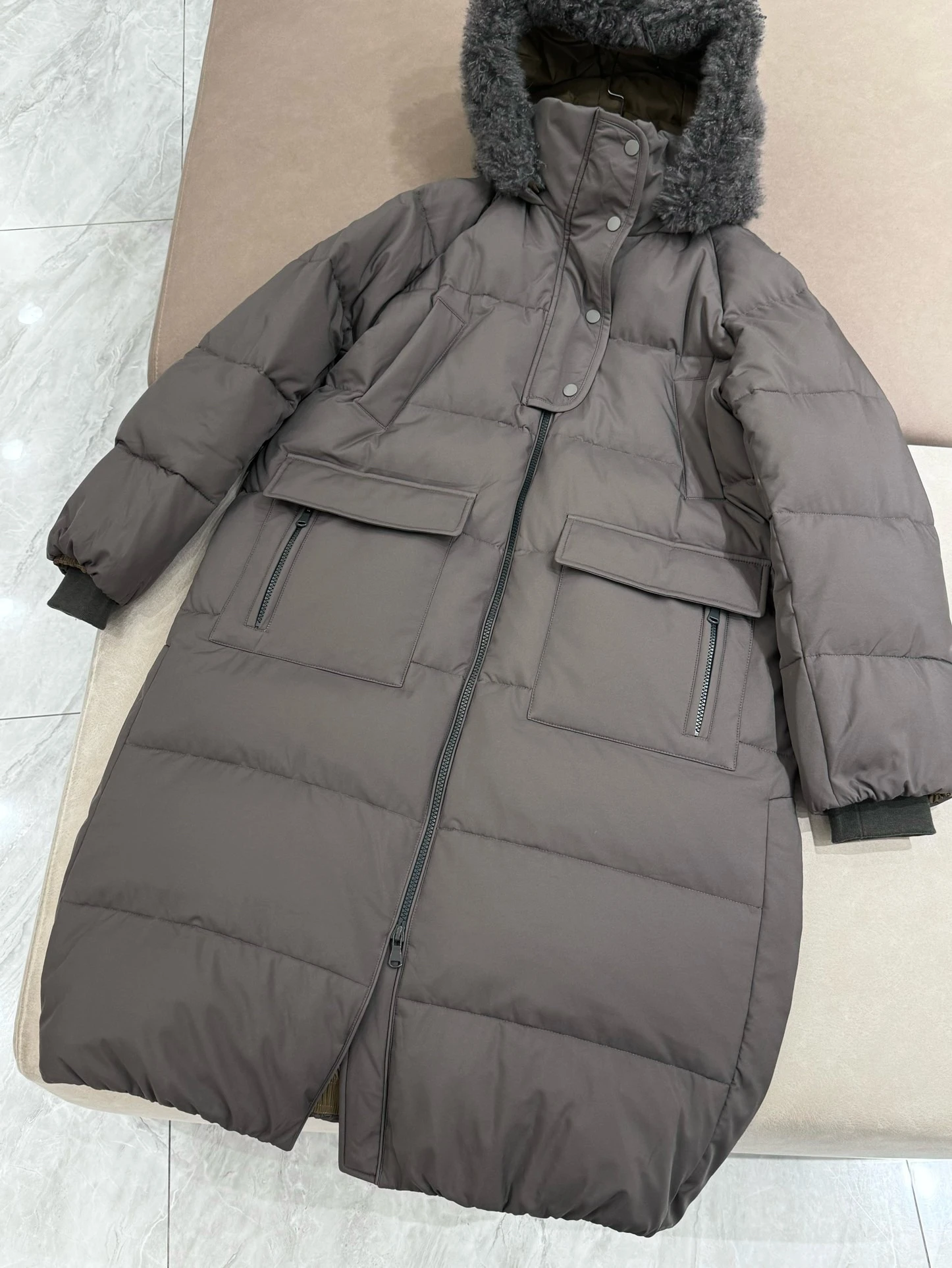 Autumn Winter Women's Casual Loose Coat Hooded Medium Long Thick Warm White Goose Down Jacket