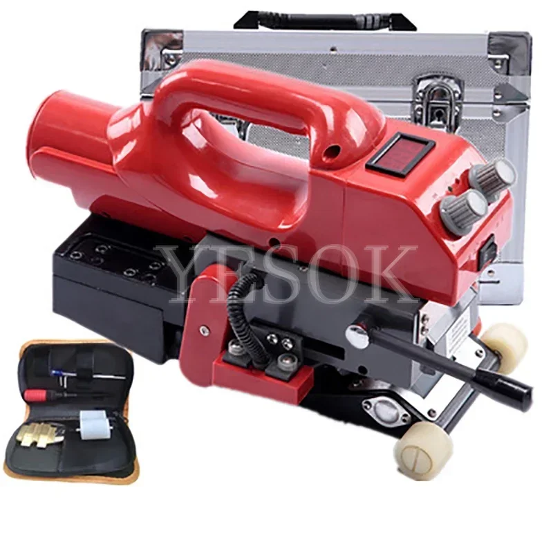 Máquina de soldadura de geomembrana de 220V/110V, máquina de soldadura de cuña caliente, soldador de revestimiento de plástico de hoja de HDPE, máquina de sellado de película de PVC LST800D
