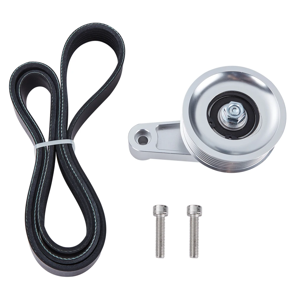 For Civic Integra RSX K24 K-Series Swap Adjustable EP3 Idler Pulley Kit With Belt