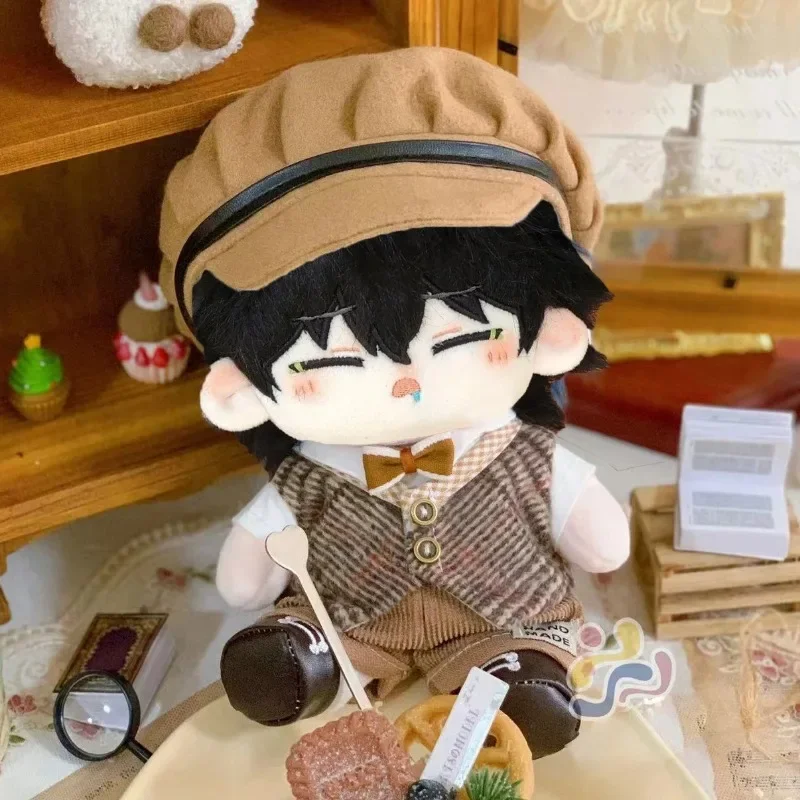 20cm edogawa rampo algodão boneca de pelúcia brinquedos anime bungou cães vadios ranpo bonito detetive terno vestir-se fantoche de pelúcia presente para fã