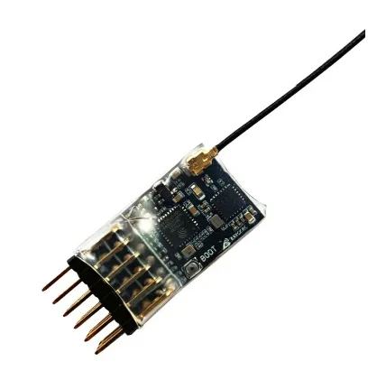 BAYCK ELRS 2.4G 5CH PWM ExpressLRS Receiver with 2.0dBi 2.4G Copper Pipe Antenna PWM/CRSF Protocol for RC FPV Drone Fixed Wing