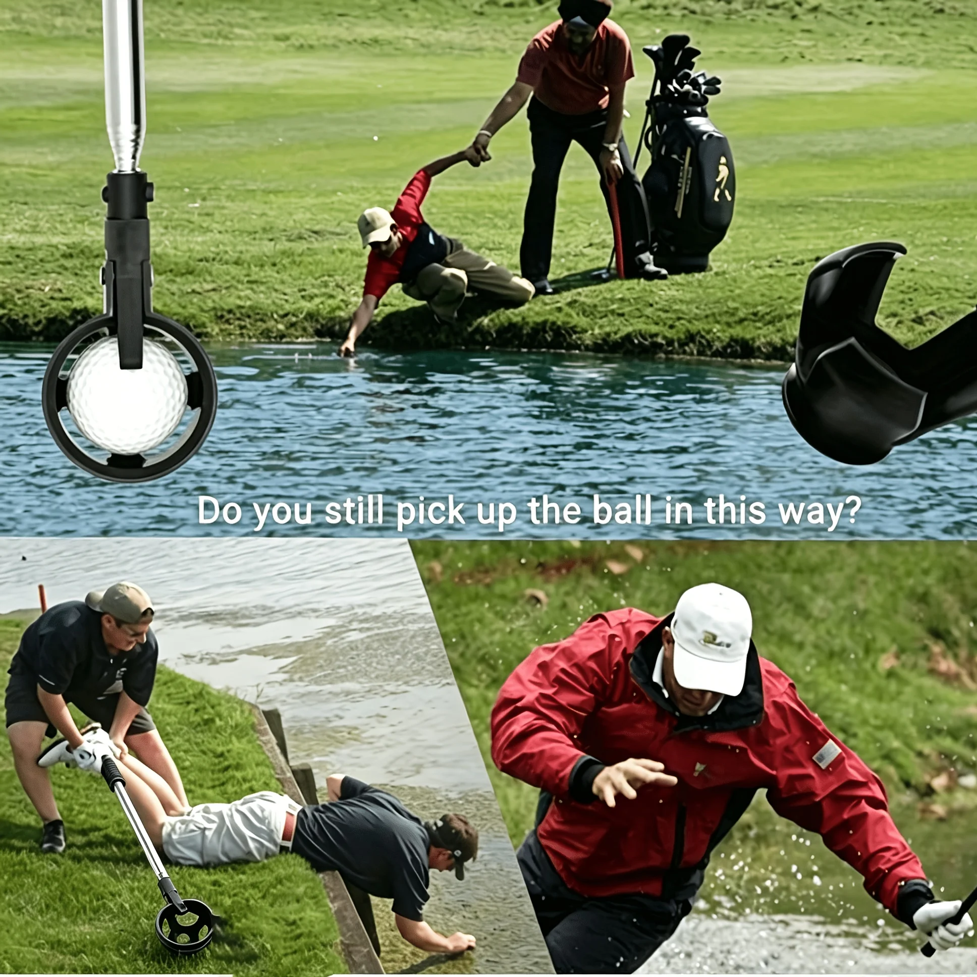 Telescopic Golf Ball Retriever, Stainless Steel Portable Golf Pick Up Tool, Premium Golf Accessory for Men Unique Golf Gift Idea - view 6
