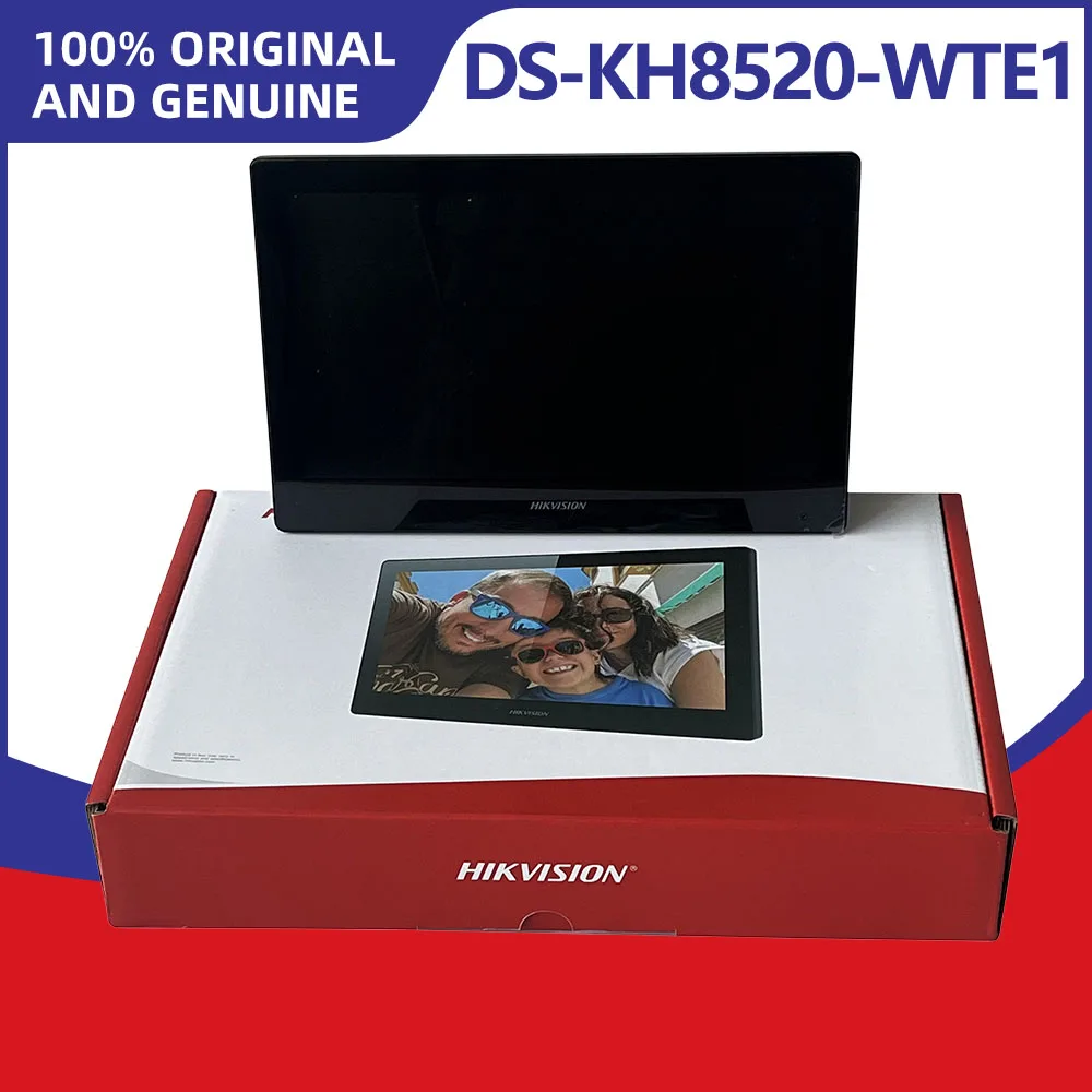 

Hikvision DS-KH8520-WTE1 10.1 Inch Touch Screen IP Indoor Monitor PoE WiFi Two Way Audio Remote Unlock Villa Home Video Intercom