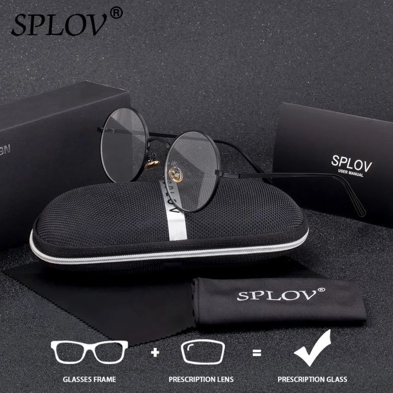 

SPLOV Customized Prescription Glasses Professional Customized Photochromic Lenses Progressive Anti Blue Light Glasses