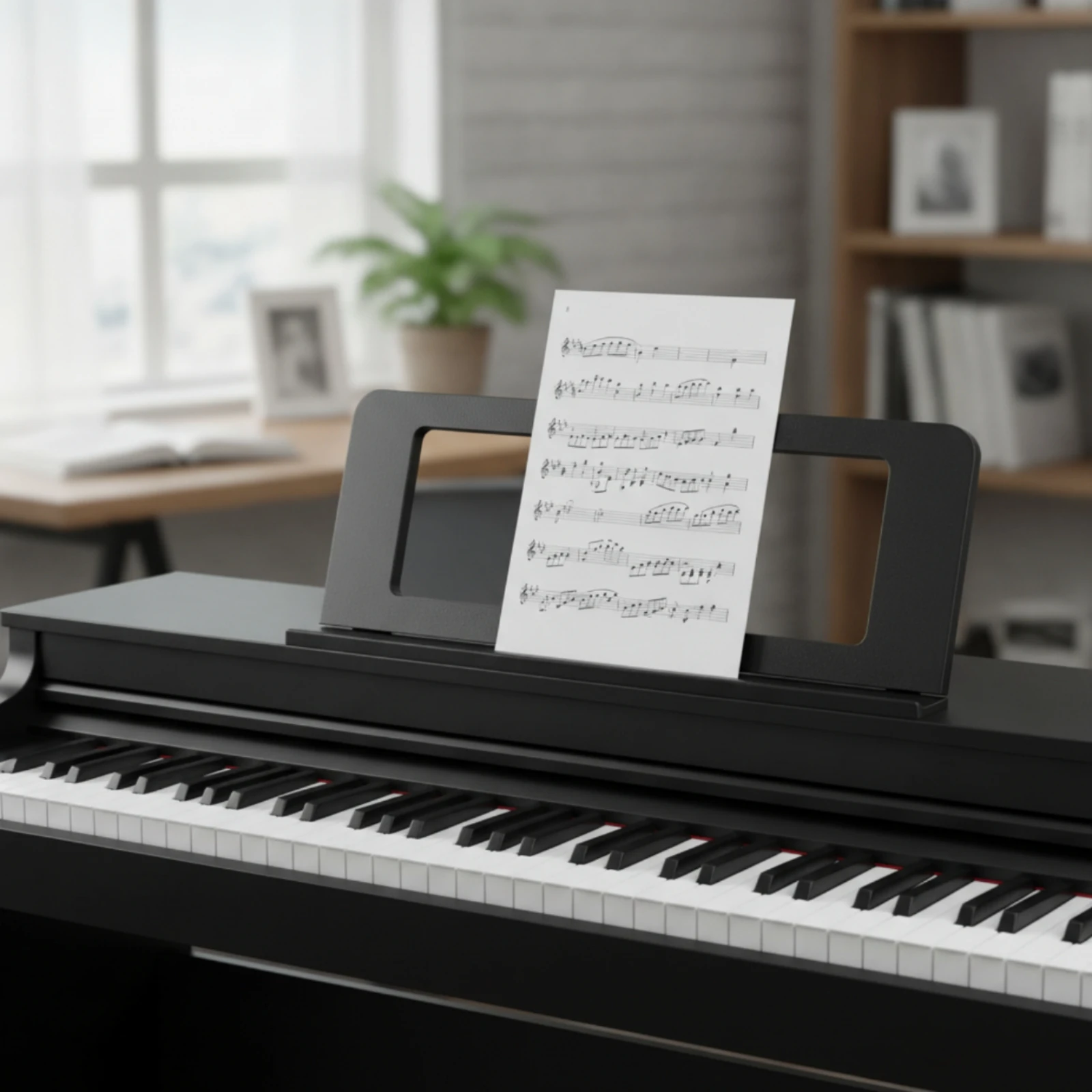 Digital Piano Music Rest Compact Keyboard Music Stand Large Low-Profile for Pianists, Home Studios, Practice Rooms view 5