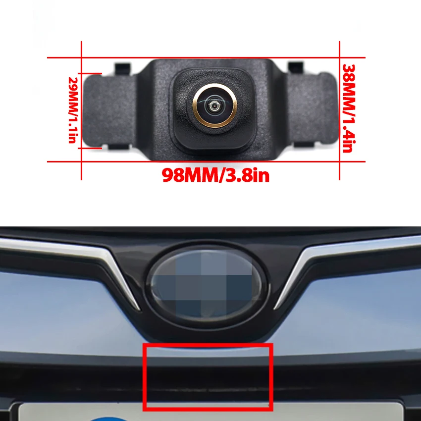 Golden Fisheye Car Front View Camera Parking Logo Camera Night Vision For Toyota Corolla E210 2019 2020 2021 Accessories