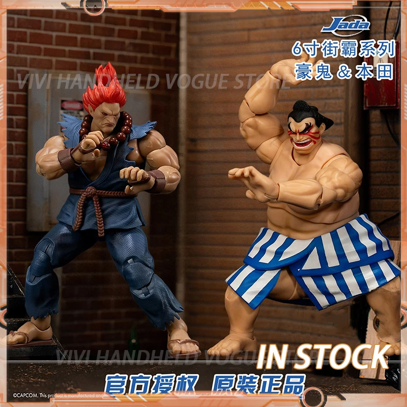 

In Stock Originate JADA TOYS SF AKUMA Gouki Balrog E.Honda Edmond Honda Cammy White Movable Model Game Anime Figures Model Toys