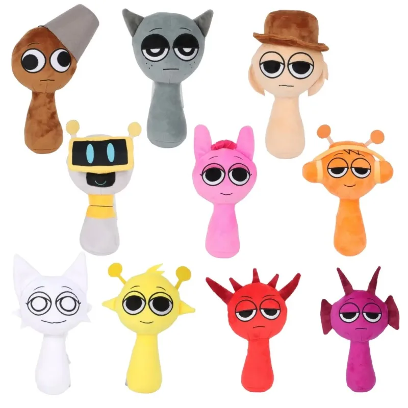 20 cm nouveau Sprunki peluche Nigger visage doux coton peluches poupée périphérique sac pendentif Decora anniversaire cadeau de noël pour enfants jouets