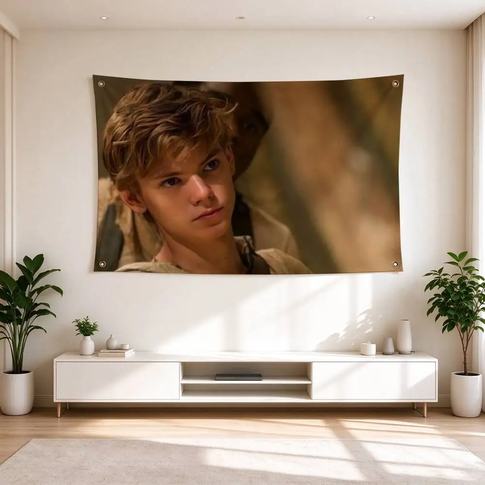 A-Actor T-Thomas Brodie Sangster  Flags Wall Hanging Tapestry Outdoor Garage Room Decorative flag Background Blanket