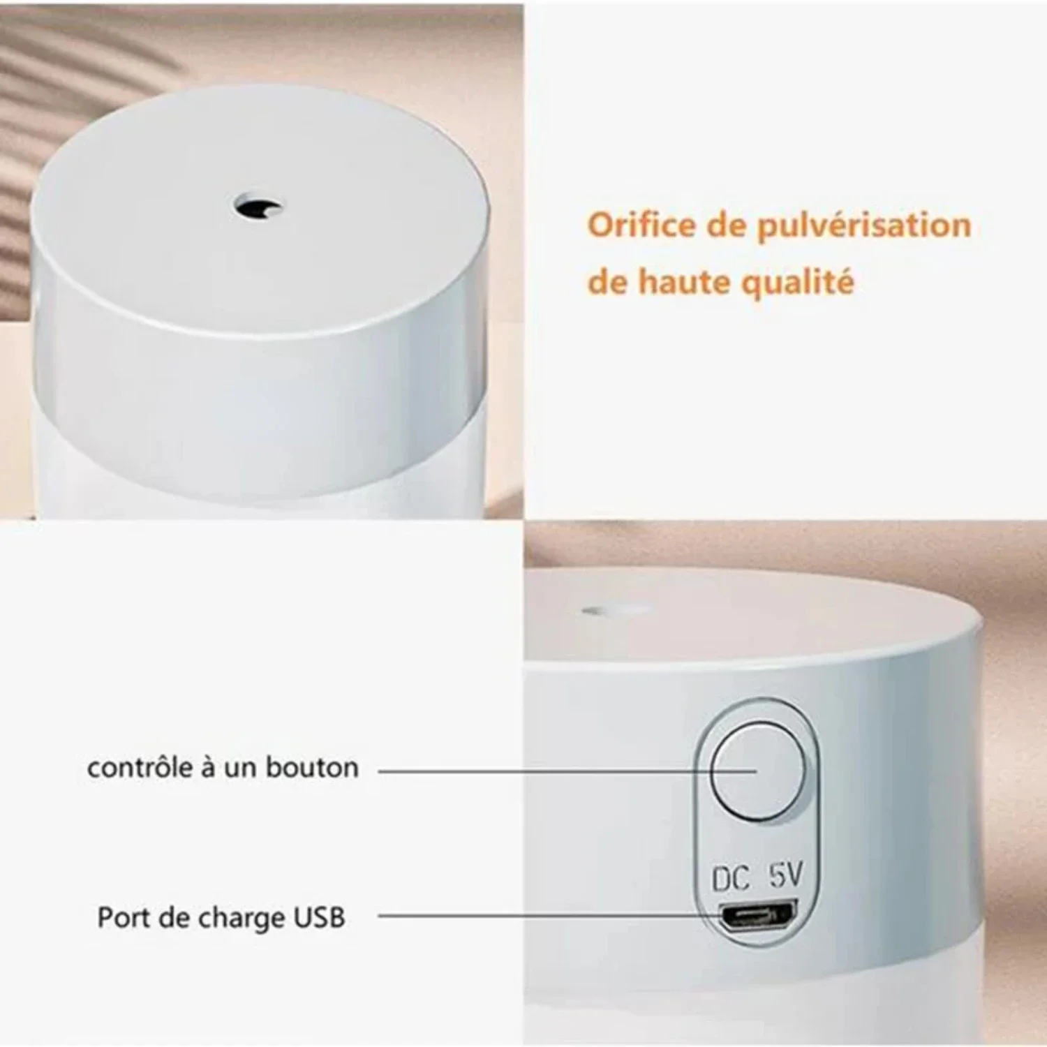 Portable and Convenient Mini USB Ultrasonic Air Humidifier with LED Lamp - Compact Essential Oil Atomizer Sprayer for Car Aromat