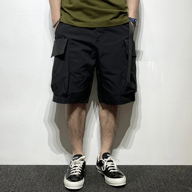 Summer Outdoor Function Multi-Pocket Cargo Shorts Men Clothing Harajuku Casual Baggy Pants Korean Oversize Basketball Pants