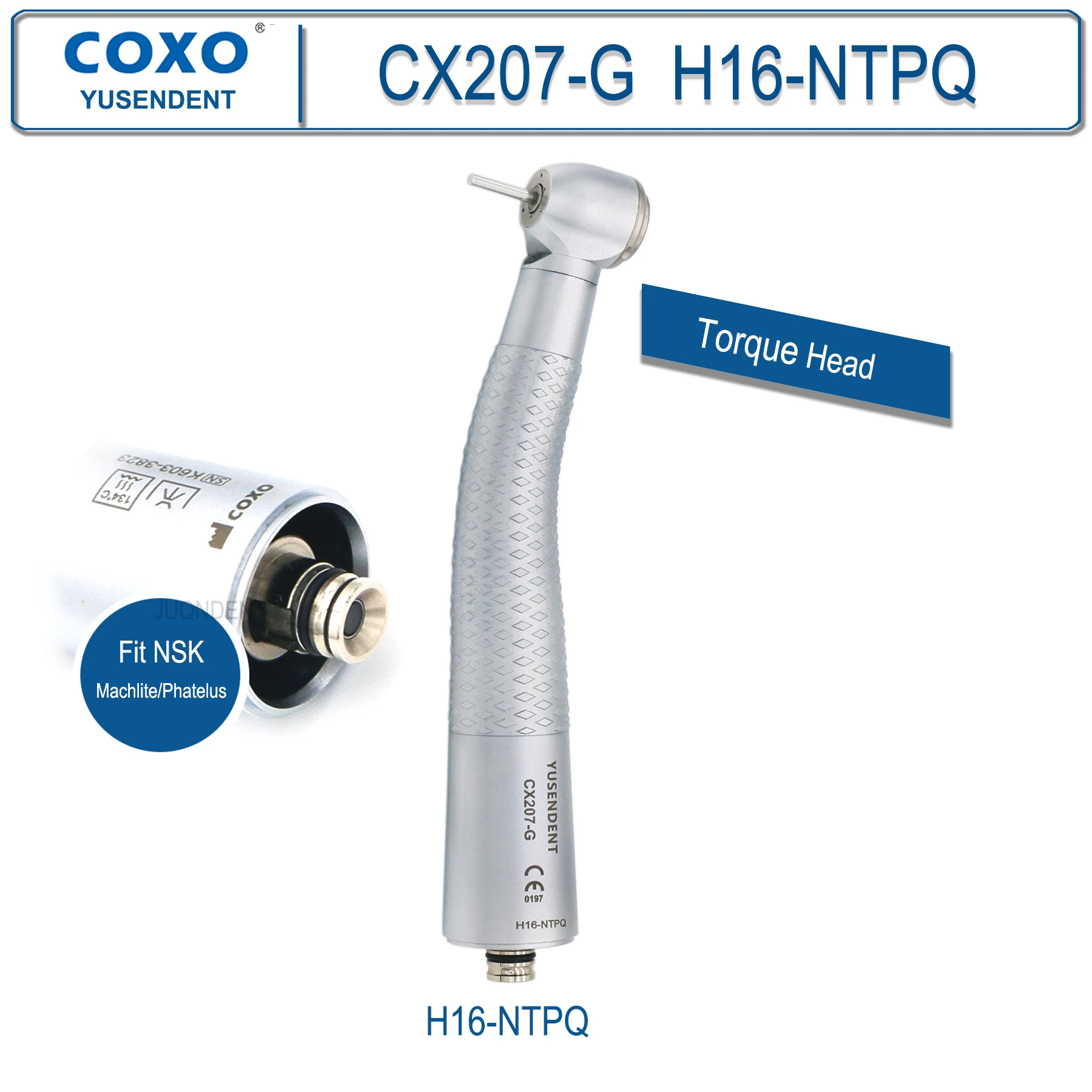 COXO Tandheelkundige Turbine Glasvezel Hoge Snelheid Handstuk Luchtrotor Standaard/Torque Hoofd LED Koppeling 6-pins Fit KAVO NSK Sirona WH