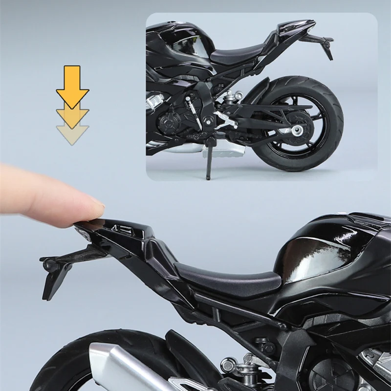 1:12 2023 S1000RR M Version Racing Motorcycle Model Diecast Alloy Metal Cross-country Motorcycle Model Sound Light Kids Toy Gift