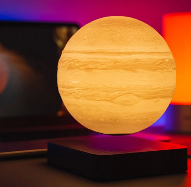 14cm Maglev Luminous Moon Craft Creative Decorative Atmosphere Nightlight Ornament