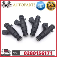 4 Uds inyectores de combustible 0280156171 para Chang'an Star Wuling Light 474 Dongfeng Xiaokang DFSK K07 K17 V07S V27 C37 1.3L