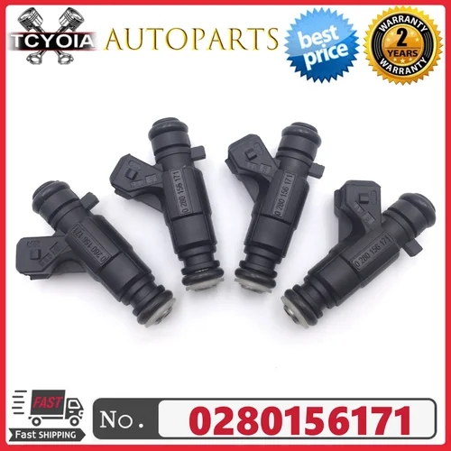 Imagen 1 del producto 4 Uds inyectores de combustible 0280156171 para Chang'an Star Wuling Light 474 Dongfeng Xiaokang DFSK K07 K17 V07S V27 C37 1.3L