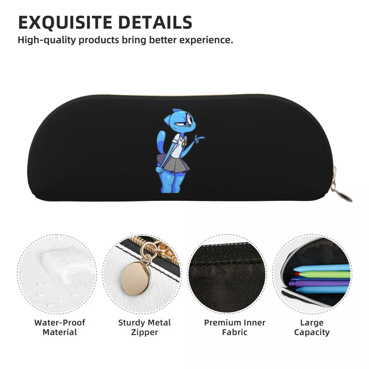 نيكول غامبول واترسون مقلمة حامل قلم تخزين لوازم مكتبية سعة كبيرة صندوق القلم حقيبة أقلام رصاص لهدايا صبي فتاة