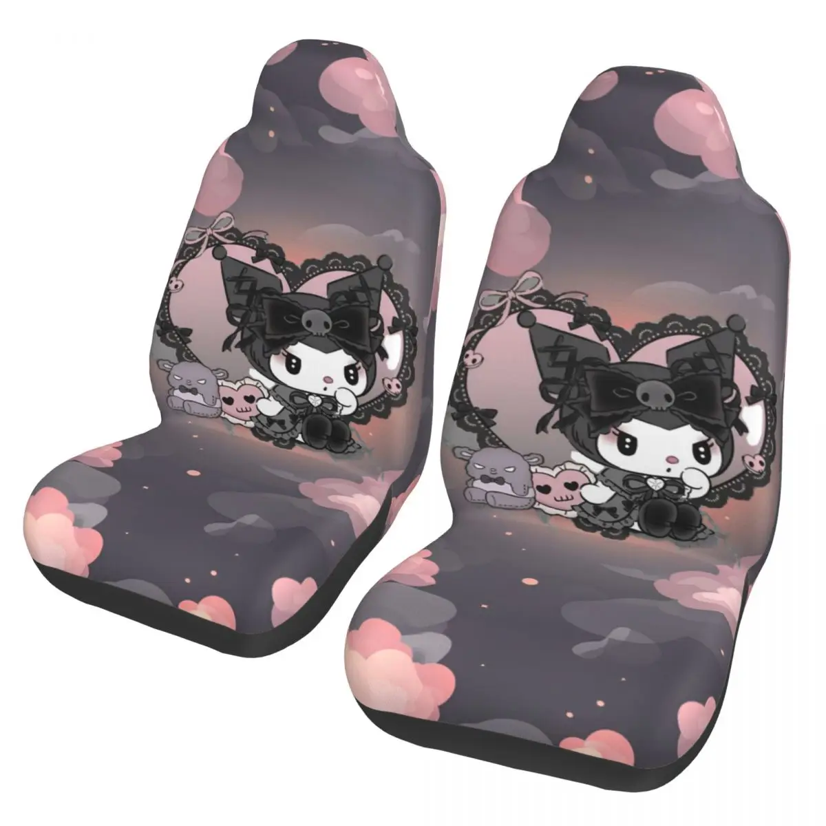 

Kuromi Universal Car Seat Cover Auto Interior AUTOYOUTH Car Seat Mat Fabric Fishing
