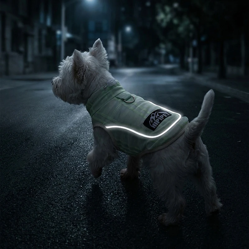 

Small Dog Outdoor Reflective Vest Summer Breathable Dog Clothes Cooling Teddy Zipper Sleeveless Yorkshire T-shirt