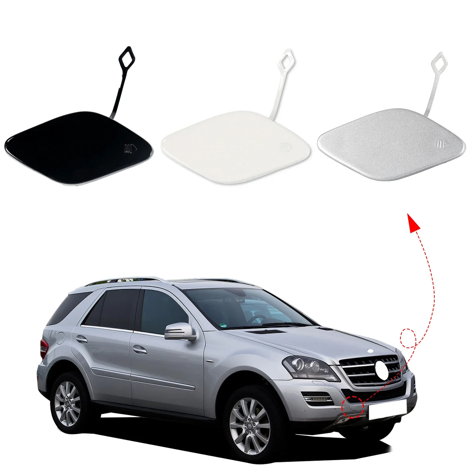 

OLANGDA Front Bumper Tow Hook Cover Cap Eye For Mercedes Benz ML W164X164 FL For ML280 ML320 ML550 63AMG 2008 2009 2010 2011 164