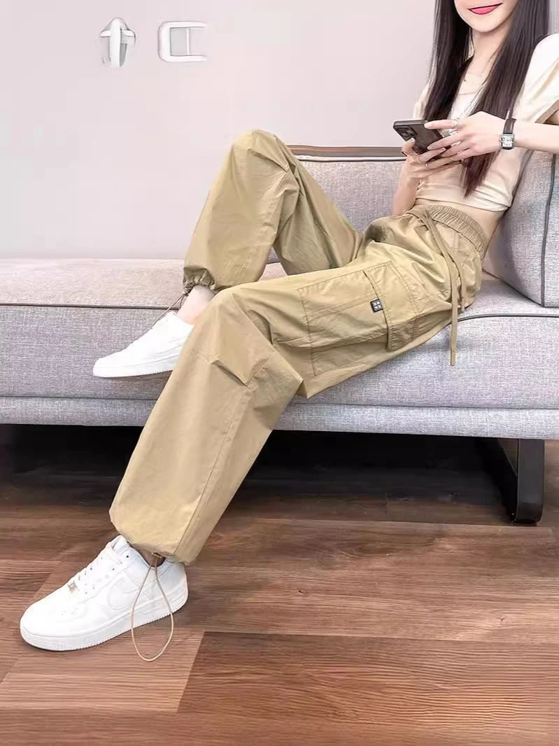 Pantalon cargo femme marine quatre saisons coton Urban Rock clouté Rivet beau audacieux pratique personnalité unique moderne Chic épicé