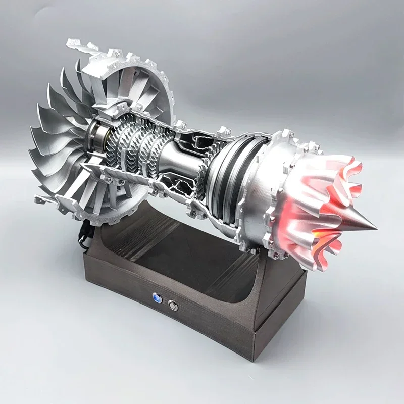 40cm Turbojet Aircraft Engine Model PETG Material Turbofan Engine Removable DIY Scientific Experience Toy - Upgraded