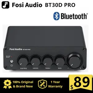 Fosi Audio BT30D PRO Bluetooth Sound Power Amplifier 2.1 Channel Amp Audio  Reciver for Speaker Subwoofer 165Wx2 +350W BT30D PRO - AliExpress 44