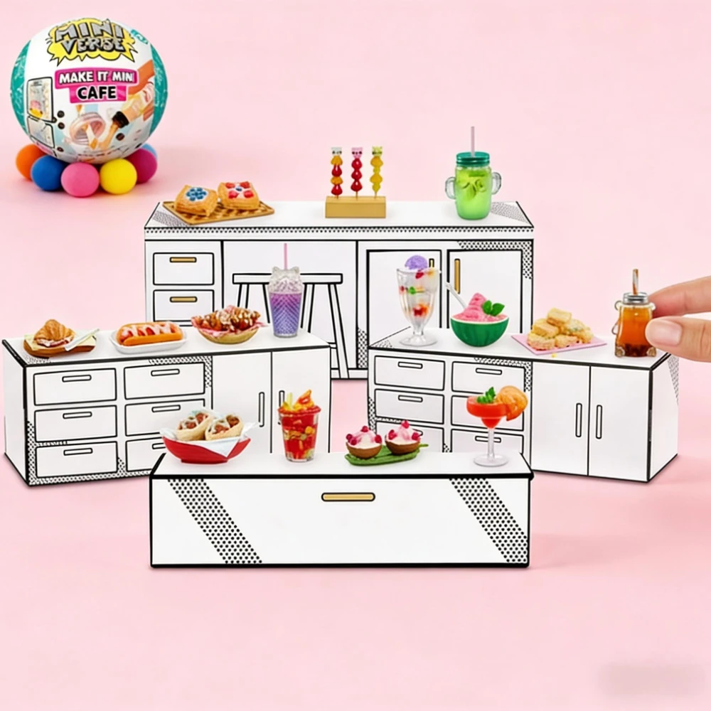 

MGAminiverse Tea Snack Series Surprise Unboxing Ball Blind Box Toy Mini Kitchen Simulated Food Children's Blind Box Ball