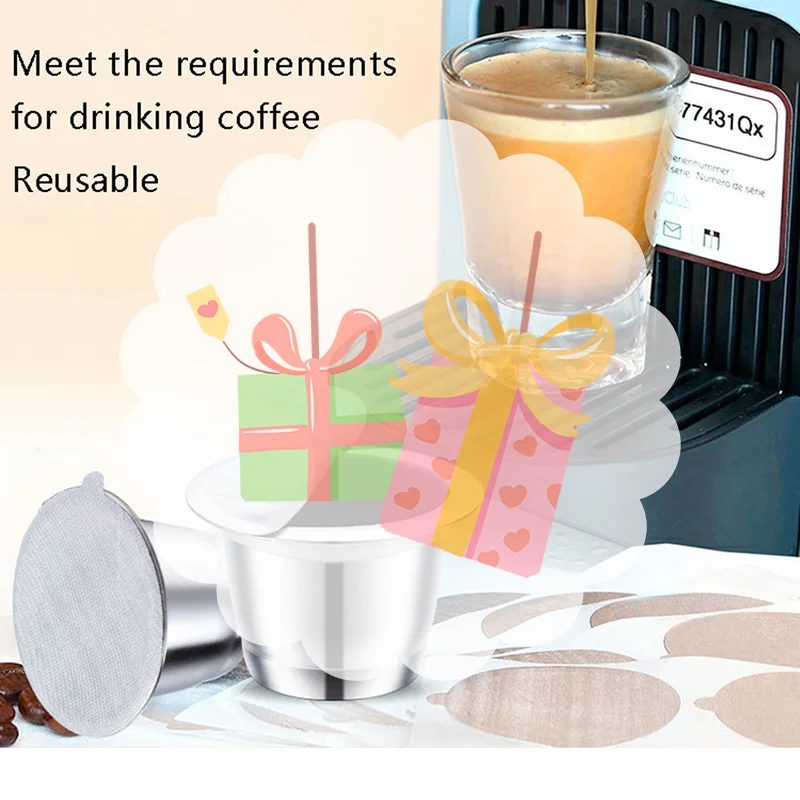 

Nespresso 304, многоразовая кофейная капсула из нержавеющей стали, фильтр для кофе, капсула для кофе, многоразовая кофемашина, сделай сам, чашка с фильтром для кафе