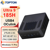 Topton OCulink Mini PC Gamer Intel Core Ultra 9 185H 7 165H 5 125H USB4 2x2.5G LAN 2xPCIe4 Windows 11 WiFi6E Desktop Computer