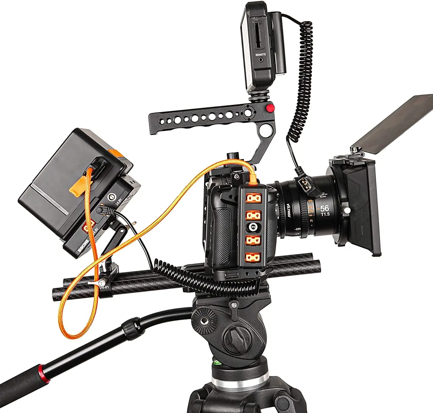 ZGCINE MD-P4 كابل محول D-Tap إلى 4 D-Tap بنقطة واحدة وأربعة مقسم 180 °   قابل للدوران للبطارية على شكل حرف V