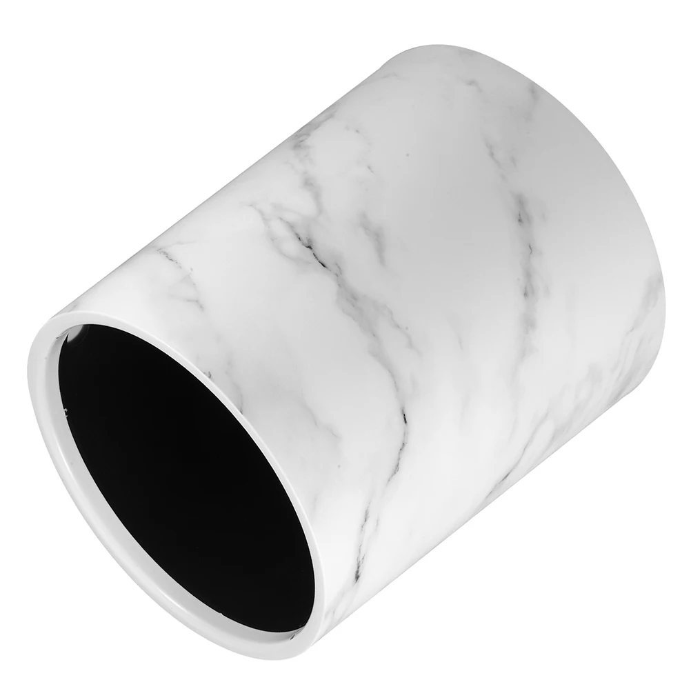 

Marble Trash Can Large Waste Bin Round Garbage Container Slim Bathroom Holder Decor Kitchen Office