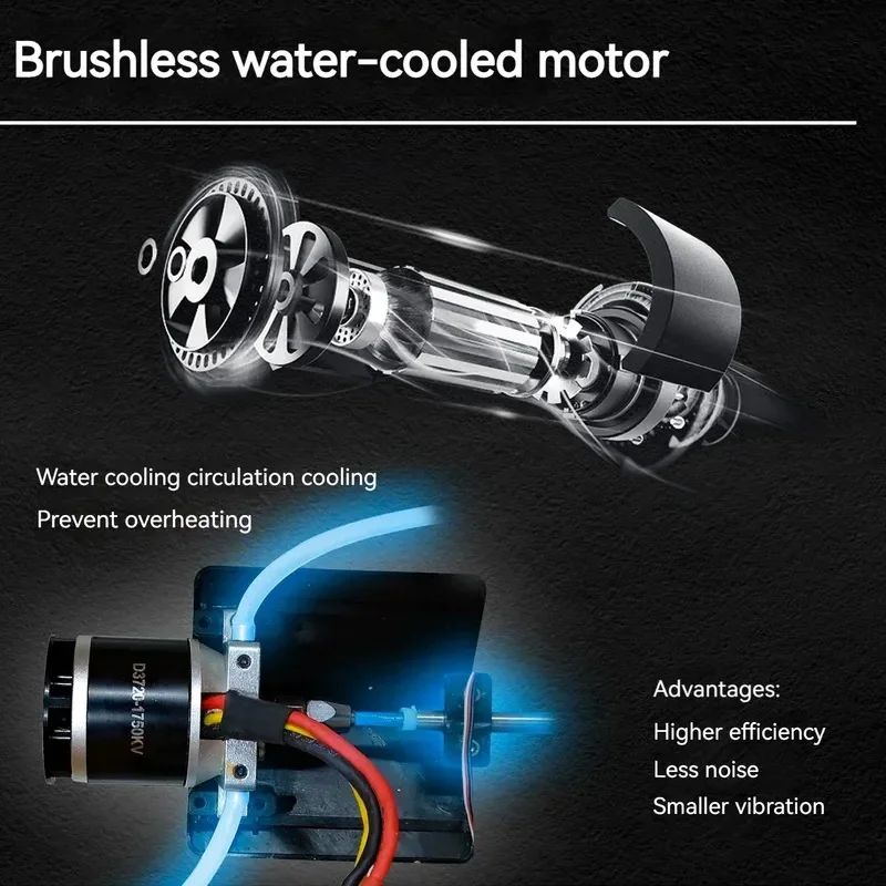 Orlans 80cm grande motor sem escova de alta velocidade lancha de controle remoto, resistente a quedas e à colisão brinquedo modelo de navio rc