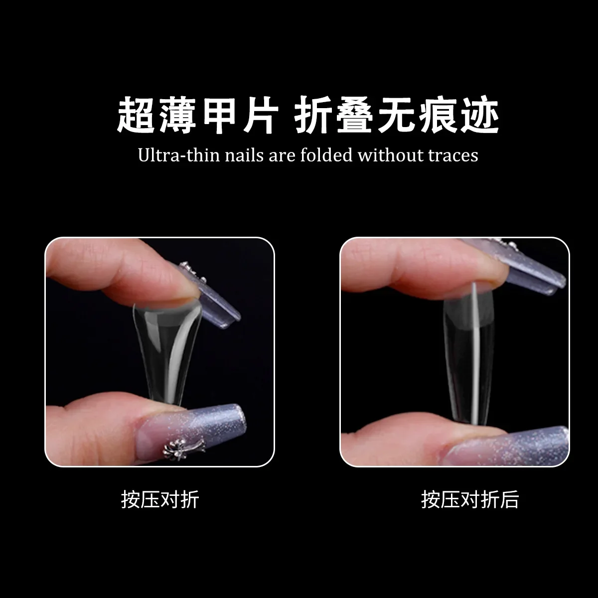 Buy 2PCS Save 50% Shipping Fee 550PCS Soft Gel X Nail Tips Supplies Full Cover False Nail Tips for Acrylic Nail Gel Short Square