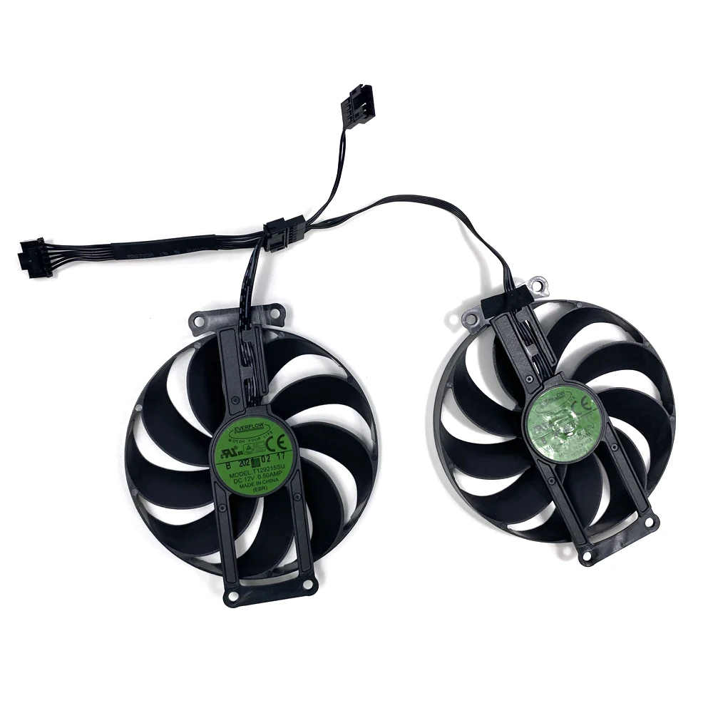 Ventilador gráfico para ASUS DUAL RTX 3060 RTX 3060 TI 8G MINI V2 LHR, 87MM, T129215SU, DC12V, 0.5A, RTX3060, RTX3060TI, 6 pines