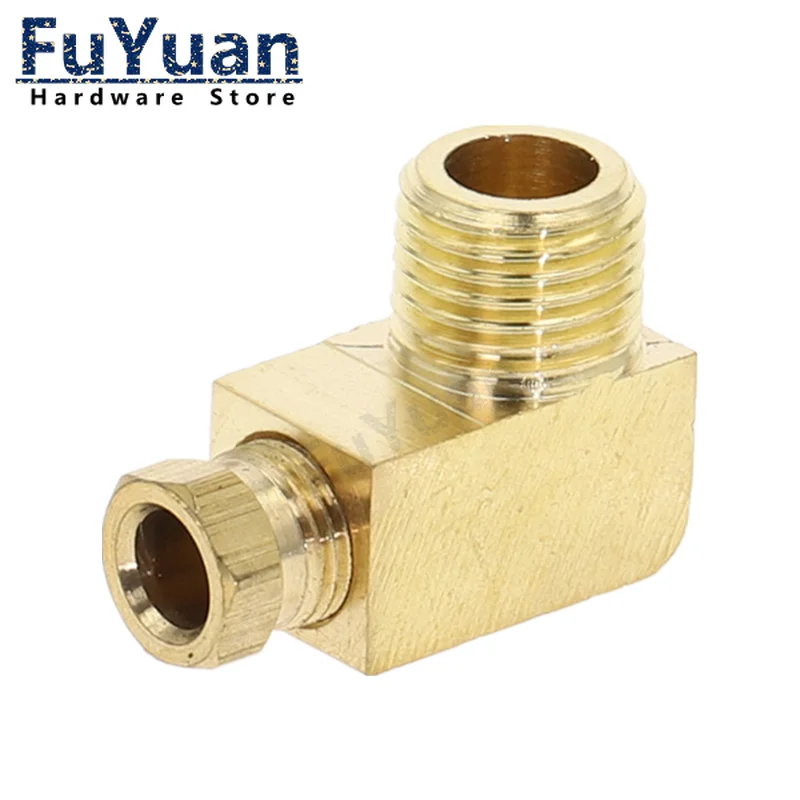 Machine tool lubrication Brass oil Pipe Fitting 4 6 8mm OD Tube Compression Ferrule Tube Compression Fitting Connector adapter