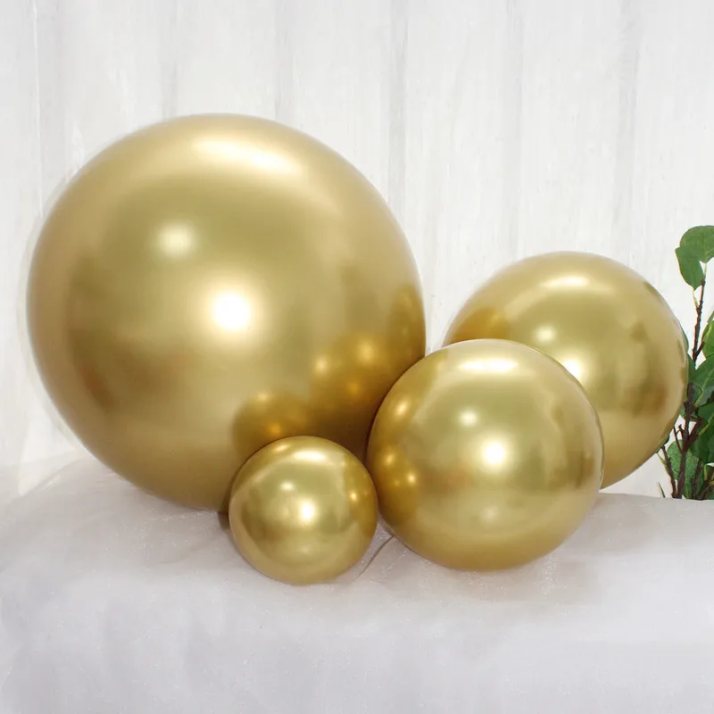 5inch/10inch/12inch/18inch Metal Golden Balloon Pearl Chrome Arch Wedding  Engagemen Supplies Happy Birthady Party Decor Globos