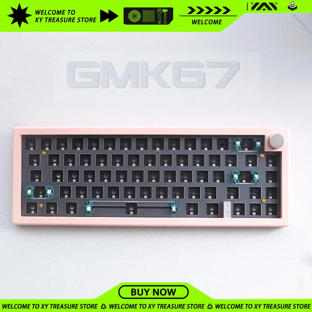 GMK67 Mechanical Keyboard RGB Hot Plug Ergonomics Low Delay Custom Keyboard 2.4G Wireless Bluetooth E-sports Mechanical Keyboard