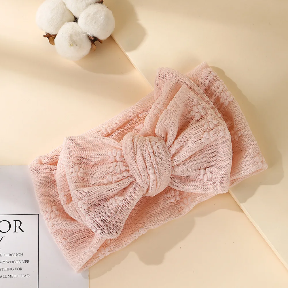 Baby Girl Bows Headband Newborn Turban Hole Hairband Lace Accessory Kids HairBand Outdoor Summer Toddler children HeadWrap