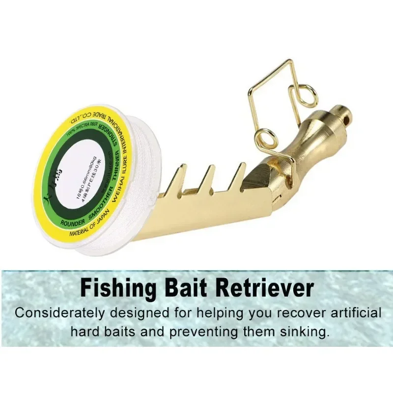 Stuck Fish Lures Seeker Lure Retriever Bait Saver Stainless Steel Rescue Hard Bait Equipment Fishing Accessories Stuff with Line