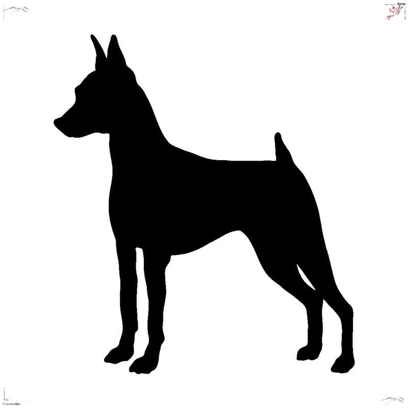 

Exterior Accessories Miniature Pinscher Dog Car Sticker Creative Vinyl Decal Car Styling Truck Decoration 13X11CM