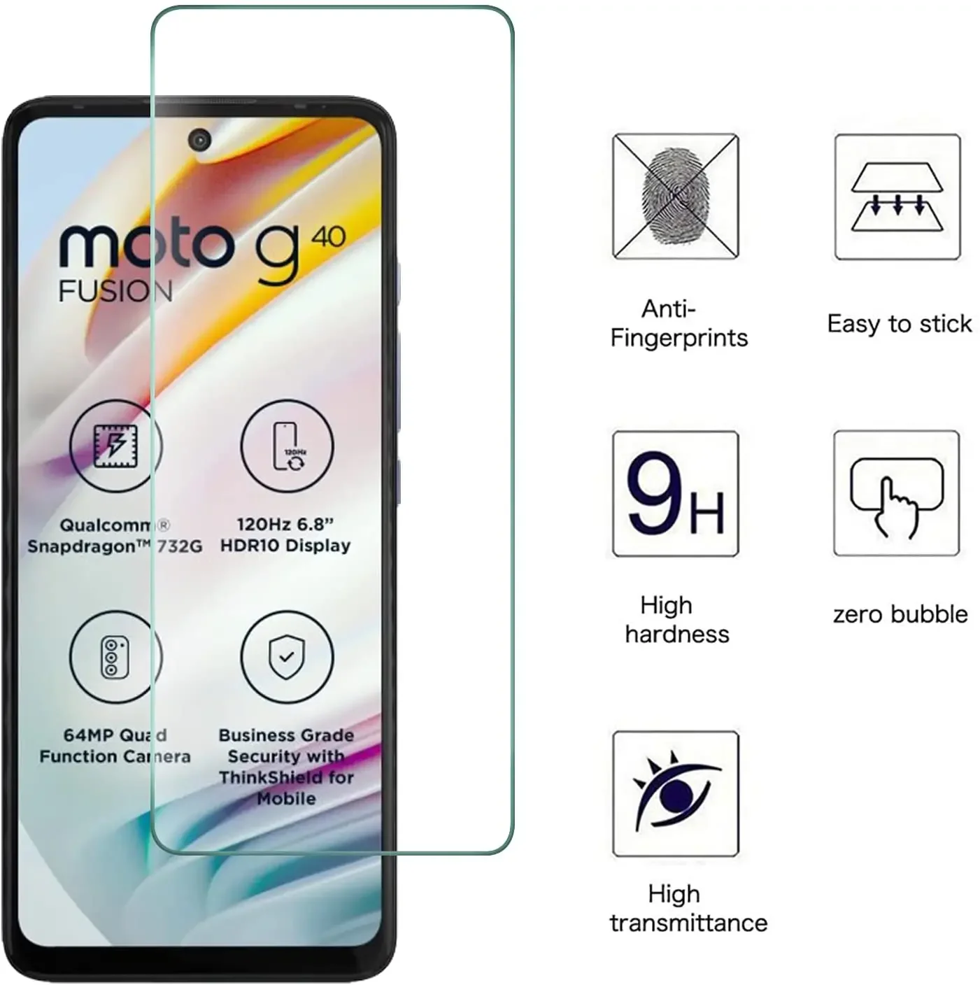 5Pcs Tempered Glass For Moto G84 G54 5G G14 4G Screen Protector